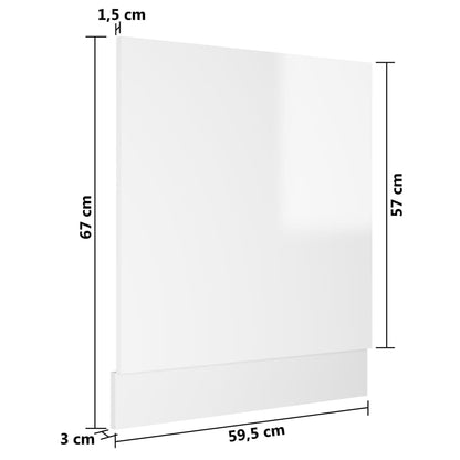 Painel máquina de lavar louça 59,5x3x67 cm contraplacado branco