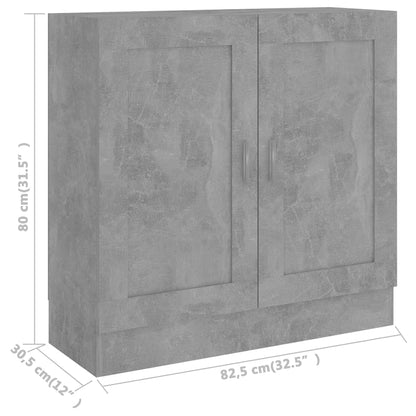 Aparador Léa - Com 2 Compartimentos - Cor Cinzento Cimento - 82,5x30,5x80 cm - Contraplacado