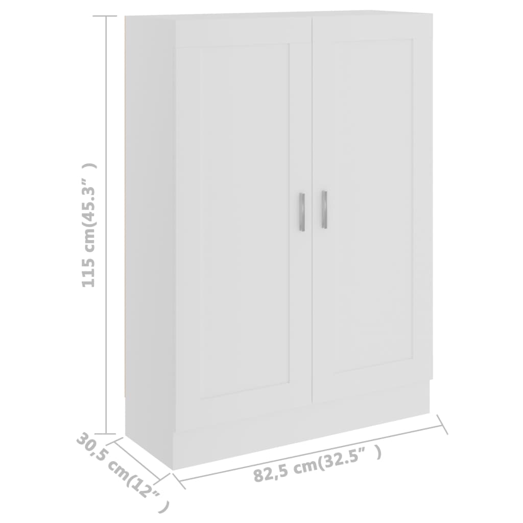 Estante 82,5x30,5x115 cm contraplacado branco