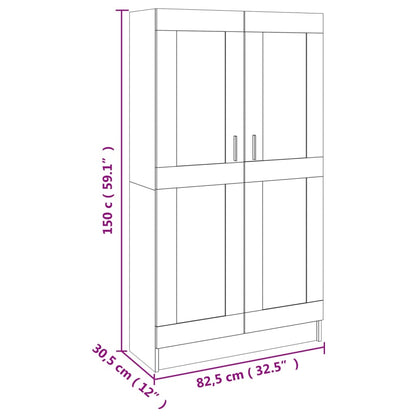 Estante 82,5x30,5x150 cm contraplacado carvalho sonoma