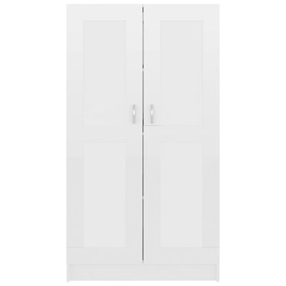 Aparador de Sala Léa - Cor Branco Brilhante - Com 4 Prateleiras - 82,5x30,5x150 cm - Contraplacado e MDF - Design Nórdico