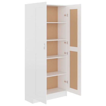 Aparador de Sala Léa - Cor Branco - Com 5 Prateleiras - 82,5x30,5x185,5 cm - Contraplacado e MDF - Design Nórdico