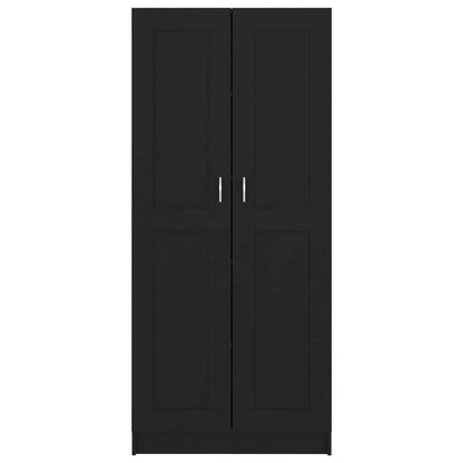 Aparador de Sala Léa - Cor Preto - Com 5 Prateleiras - 82,5x30,5x185,5 cm - Contraplacado e MDF - Design Nórdico