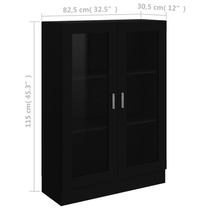 Vitrine Real de 115 cm - Preto - Design Moderno