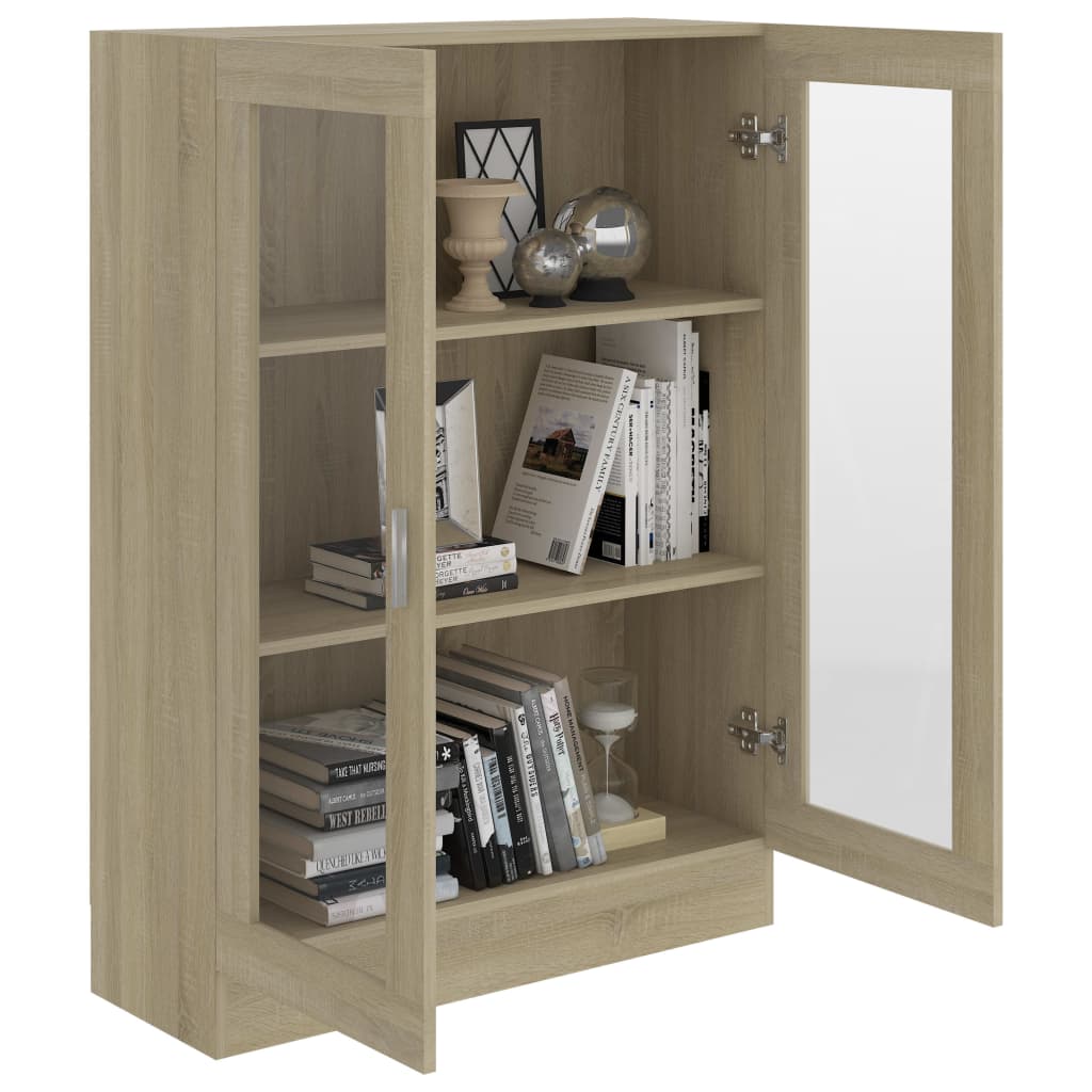 Vitrine Real de 115 cm - Carvalho - Design Moderno