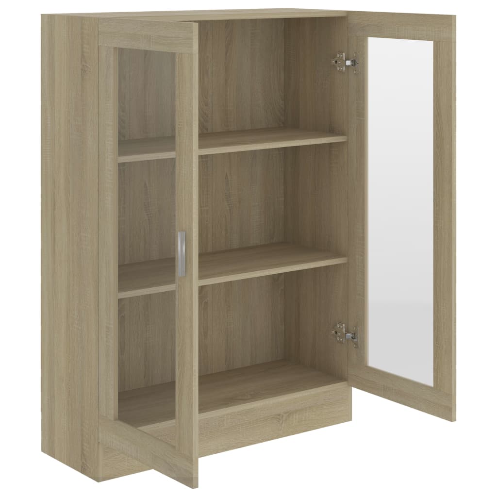 Vitrine Real de 115 cm - Carvalho - Design Moderno