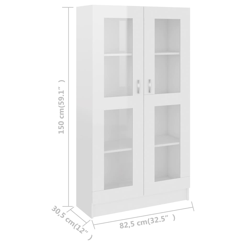 Vitrine Real - Branco Brilhante - 150cm - Design Moderno