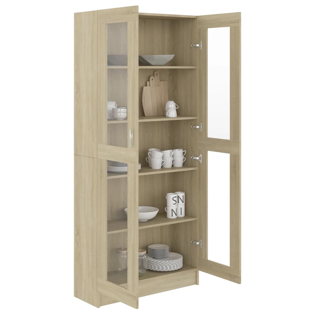 Vitrine Real de 185 cm - Carvalho - Design Moderno