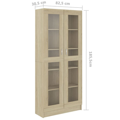 Vitrine Real de 185 cm - Carvalho - Design Moderno