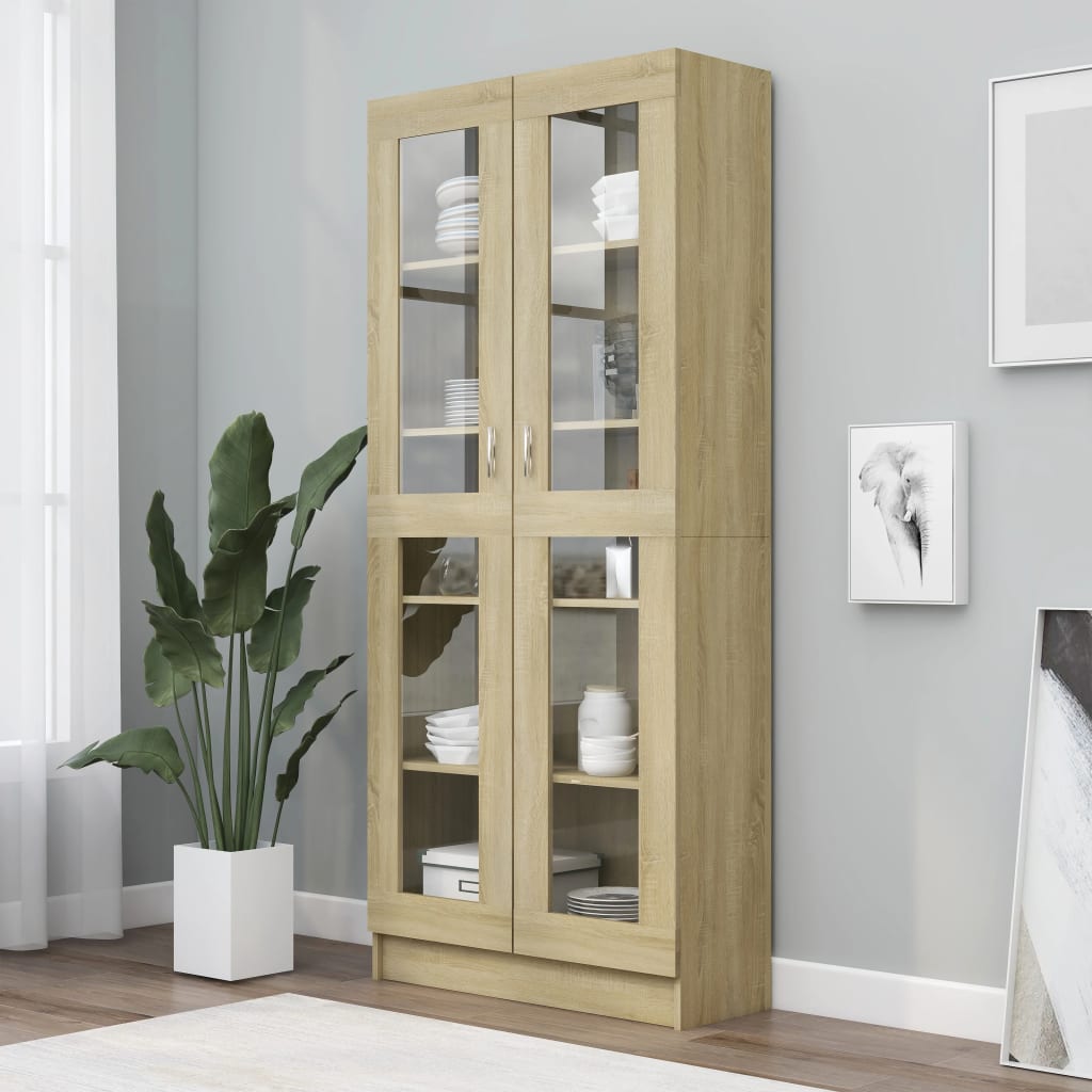 Vitrine Real de 185 cm - Carvalho - Design Moderno