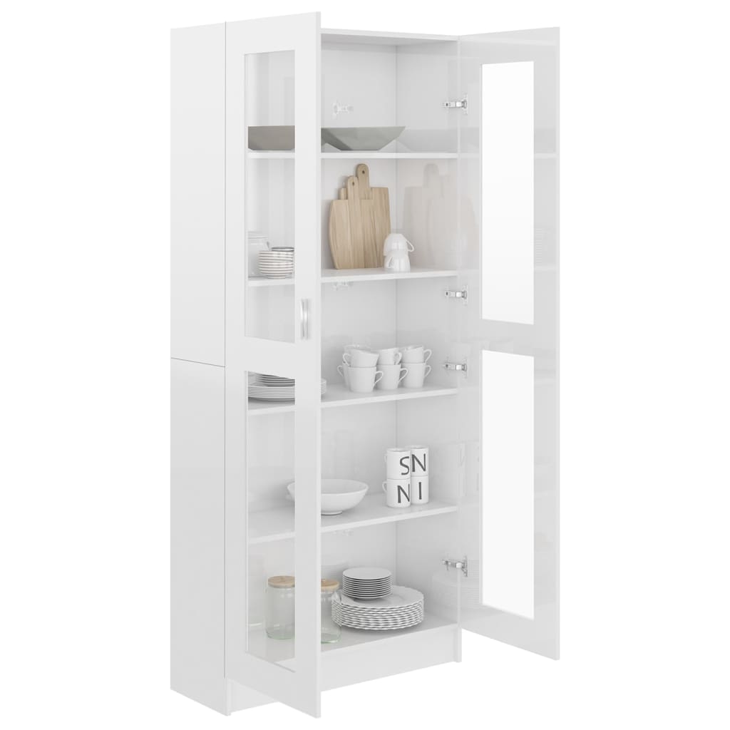 Vitrine Real de 185cm - Branco Brilhante - Design Moderno