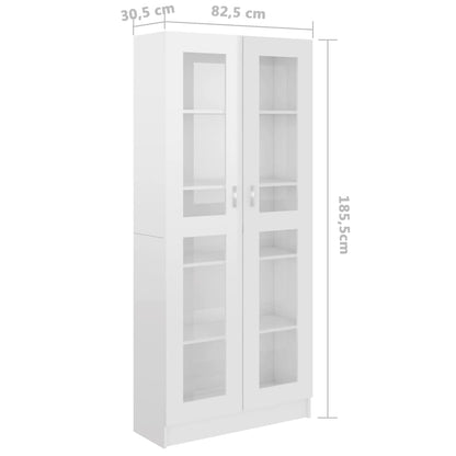 Vitrine Real de 185cm - Branco Brilhante - Design Moderno