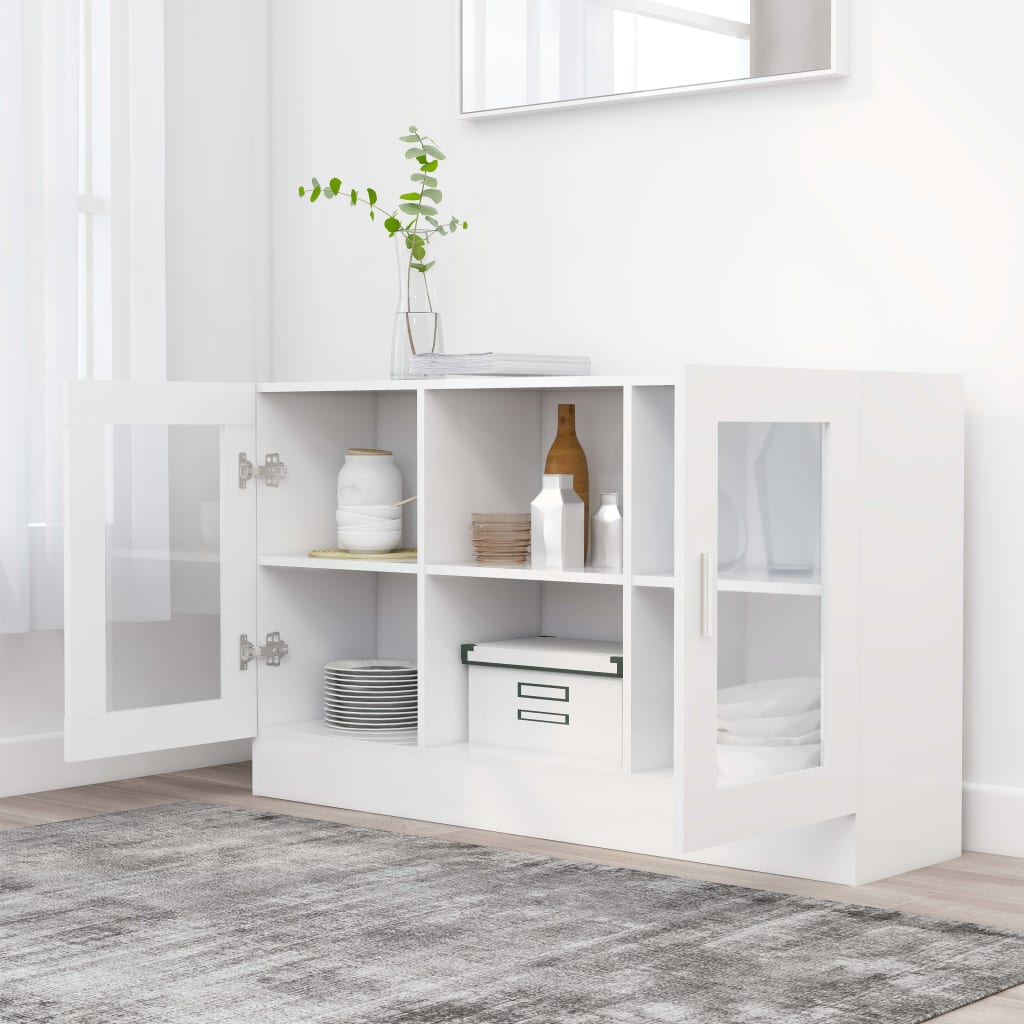 Aparador Vitrine Real de 120 cm - Branco - Design Moderno