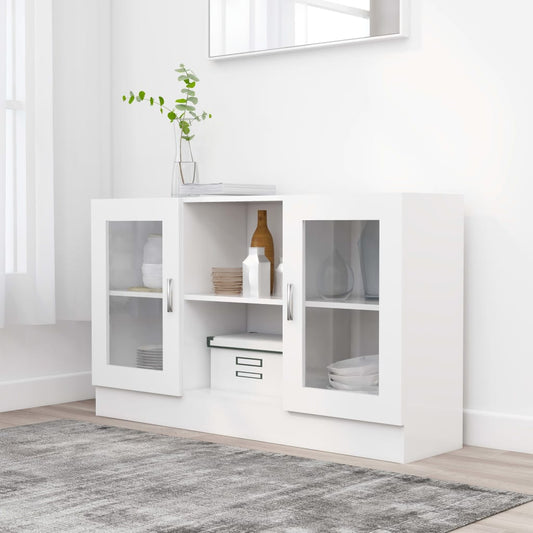 Aparador Vitrine Real de 120 cm - Branco - Design Moderno