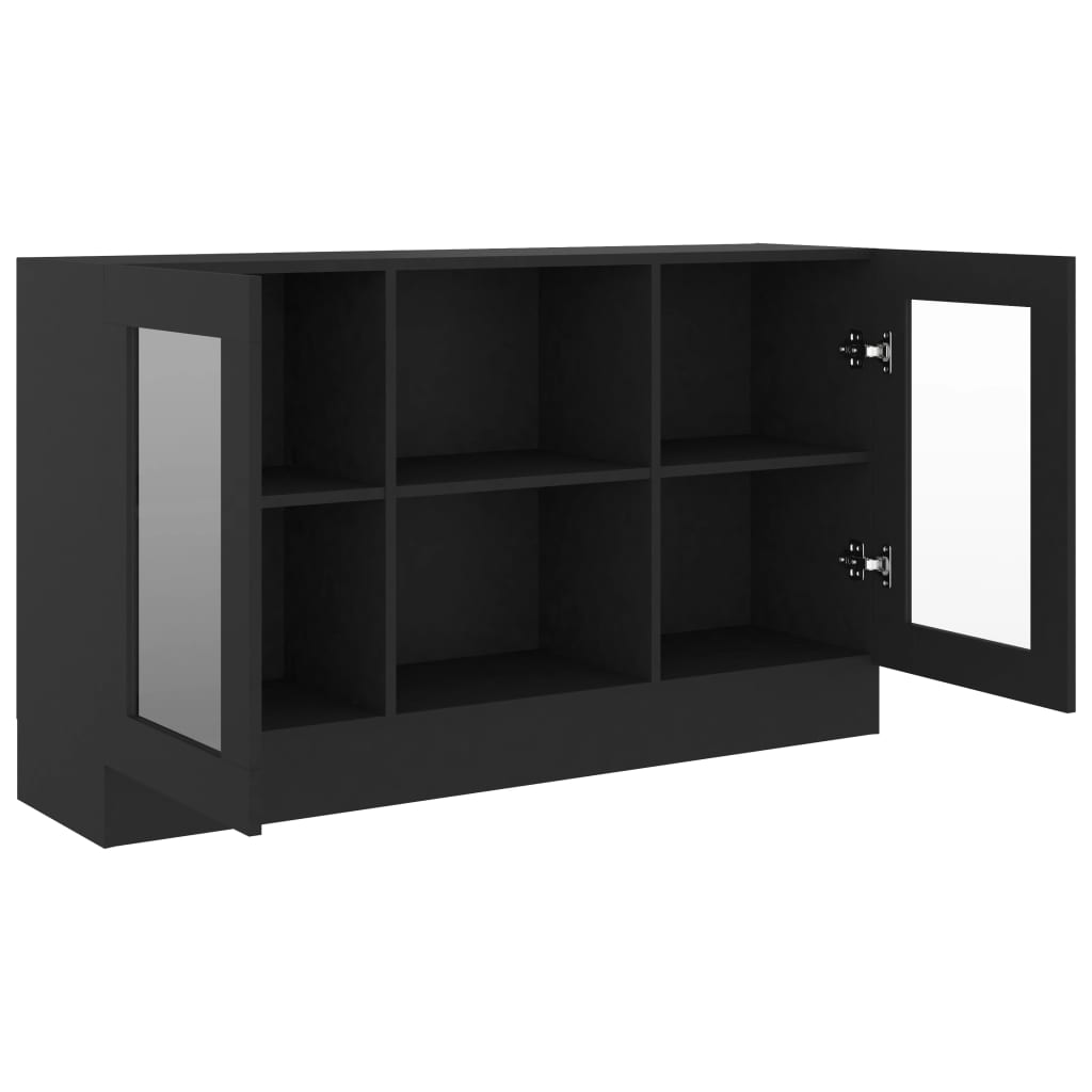 Aparador Vitrine Real de 120 cm - Preto - Design Moderno