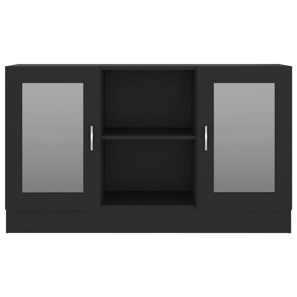 Aparador Vitrine Real de 120 cm - Preto - Design Moderno