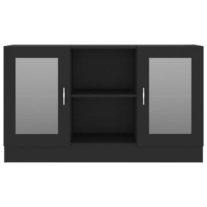 Aparador Vitrine Real de 120 cm - Preto - Design Moderno