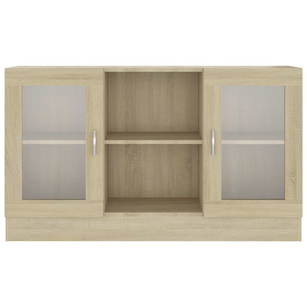 Aparador Vitrine Real de 120 cm - Carvalho - Design Moderno