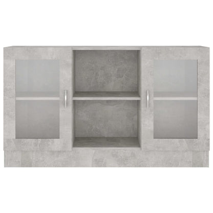 Aparador Vitrine Real de 120 cm - Cinzento Cimento - Design Moderno