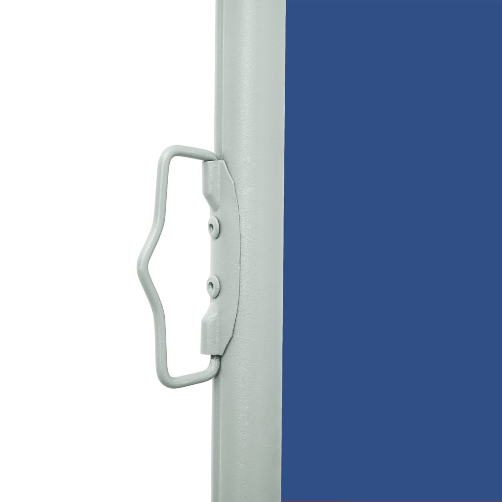 Toldo lateral retrátil para pátio 600x160 cm azul