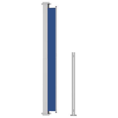 Toldo lateral retrátil para pátio 200x300 cm azul