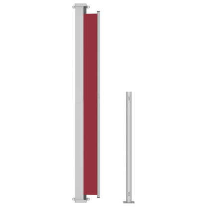 Toldo lateral retrátil para pátio 200x300 cm vermelho