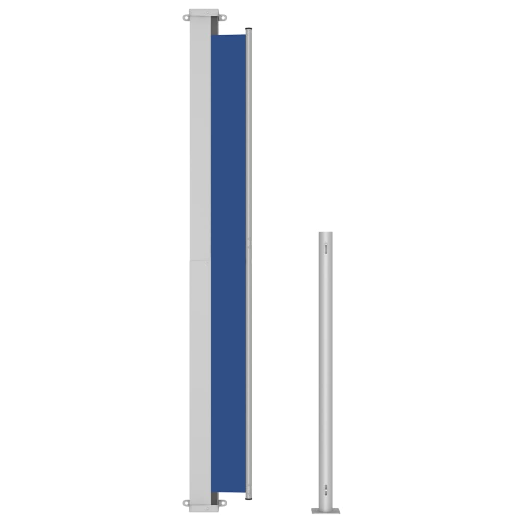 Toldo lateral retrátil para pátio 220x300 cm azul