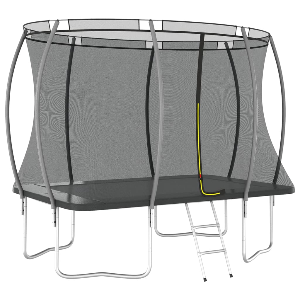 Conjunto de trampolim retangular 274x183x76 cm 150 kg