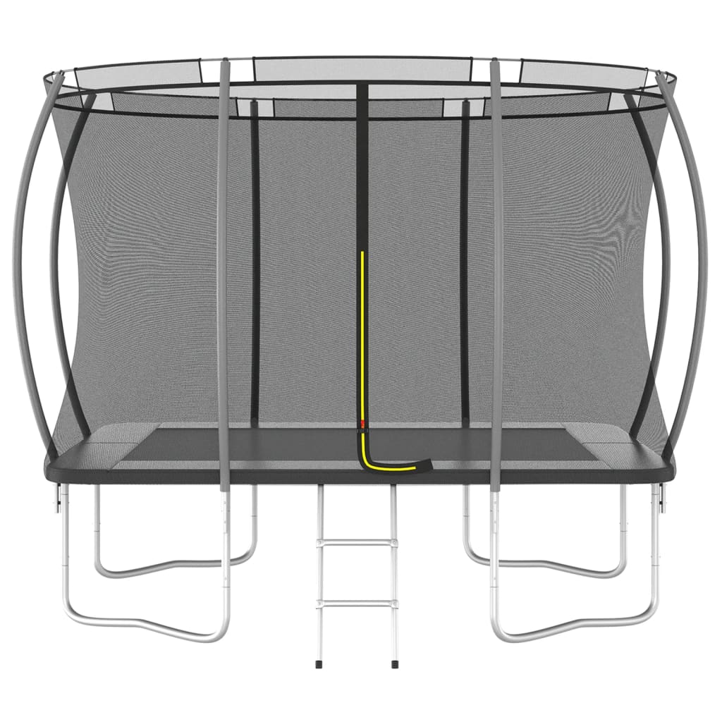 Conjunto de trampolim retangular 274x183x76 cm 150 kg