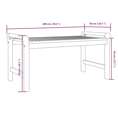 2 pcs conj. lounge jardim c/ almofadões branco nata acácia