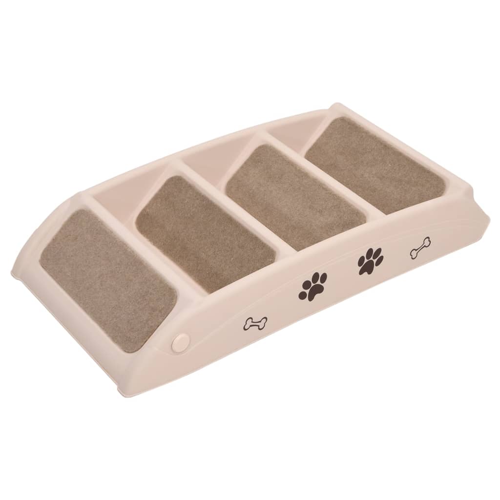 Escadas para cães dobráveis 62x40x49,5 cm cor creme