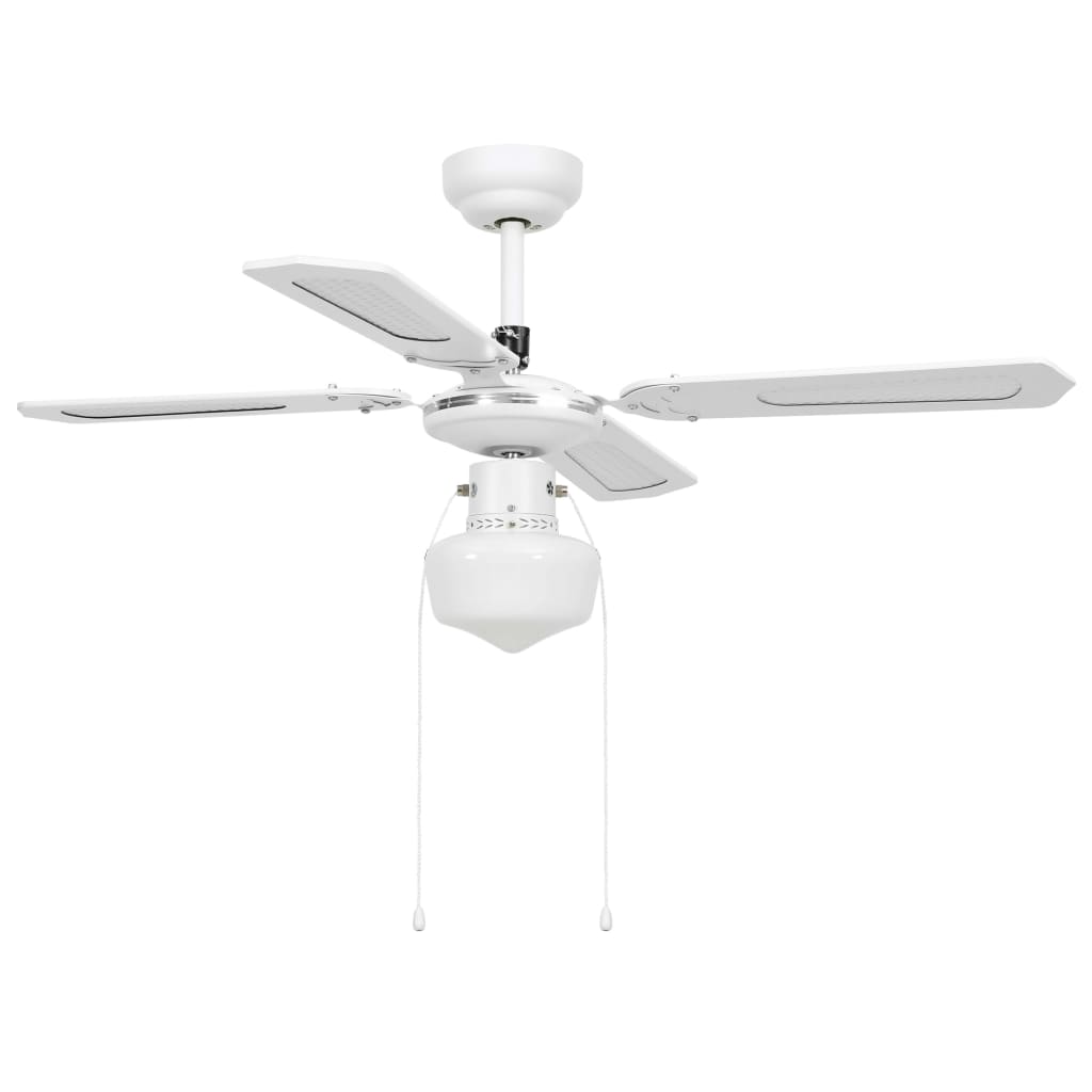 Ventoinha de teto com luz 106 cm branco