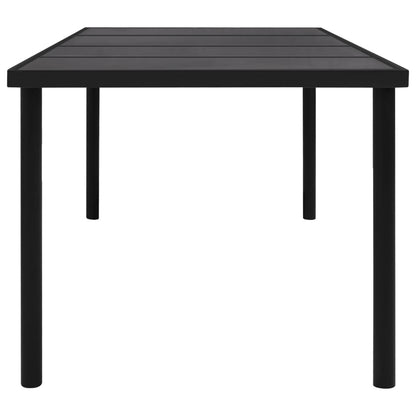 Mesa de jardim 190x90x74 cm aço preto