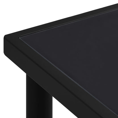 Mesa de jardim 190x90x74 cm aço preto