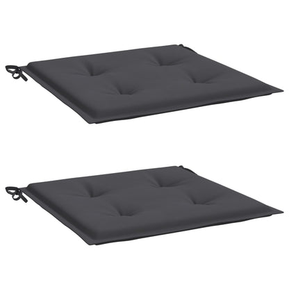 Almofadões p/ cadeiras jardim 2pcs 40x40x3 cm oxford antracite