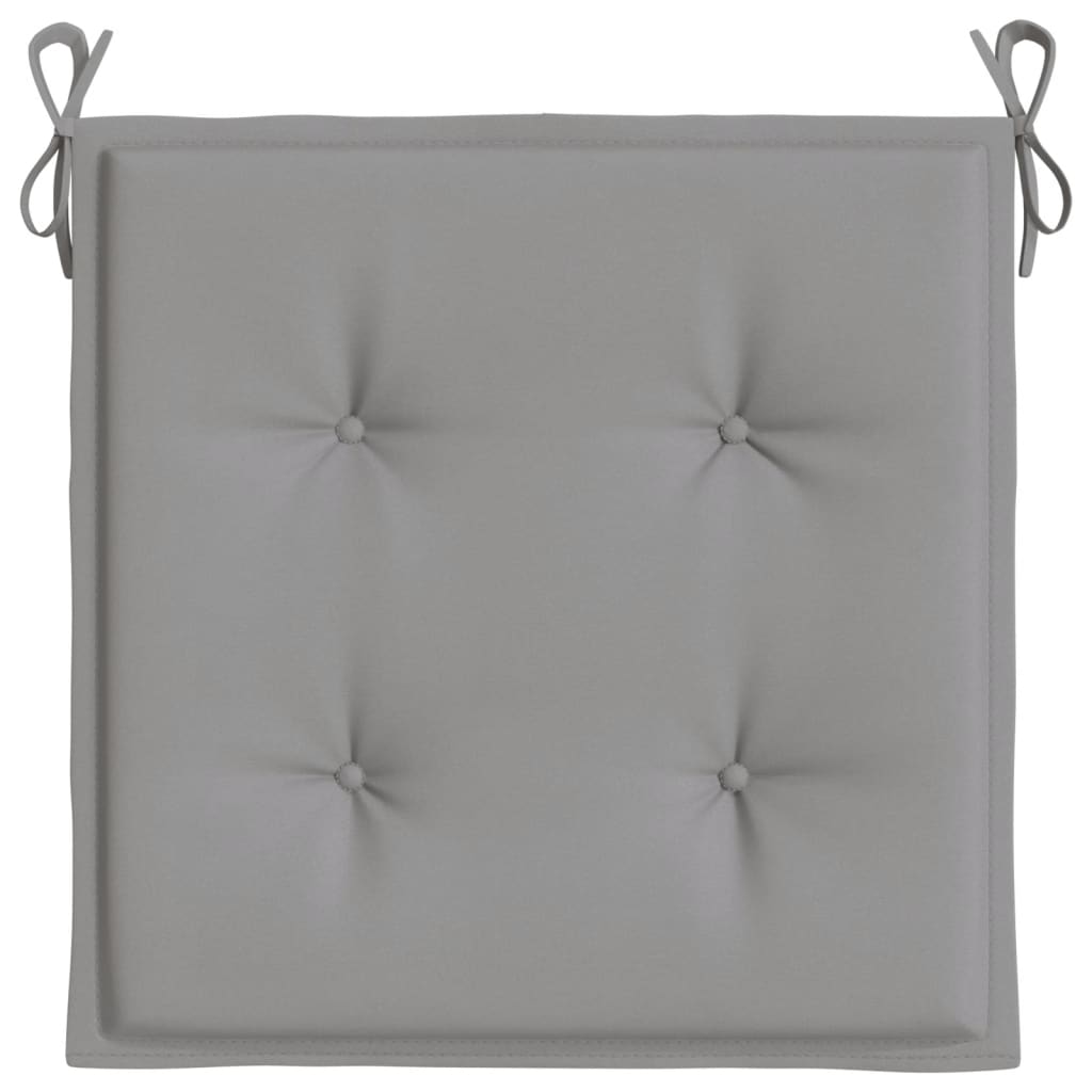 Almofadões p/ cadeiras jardim 2pcs 40x40x3 cm oxford cinza