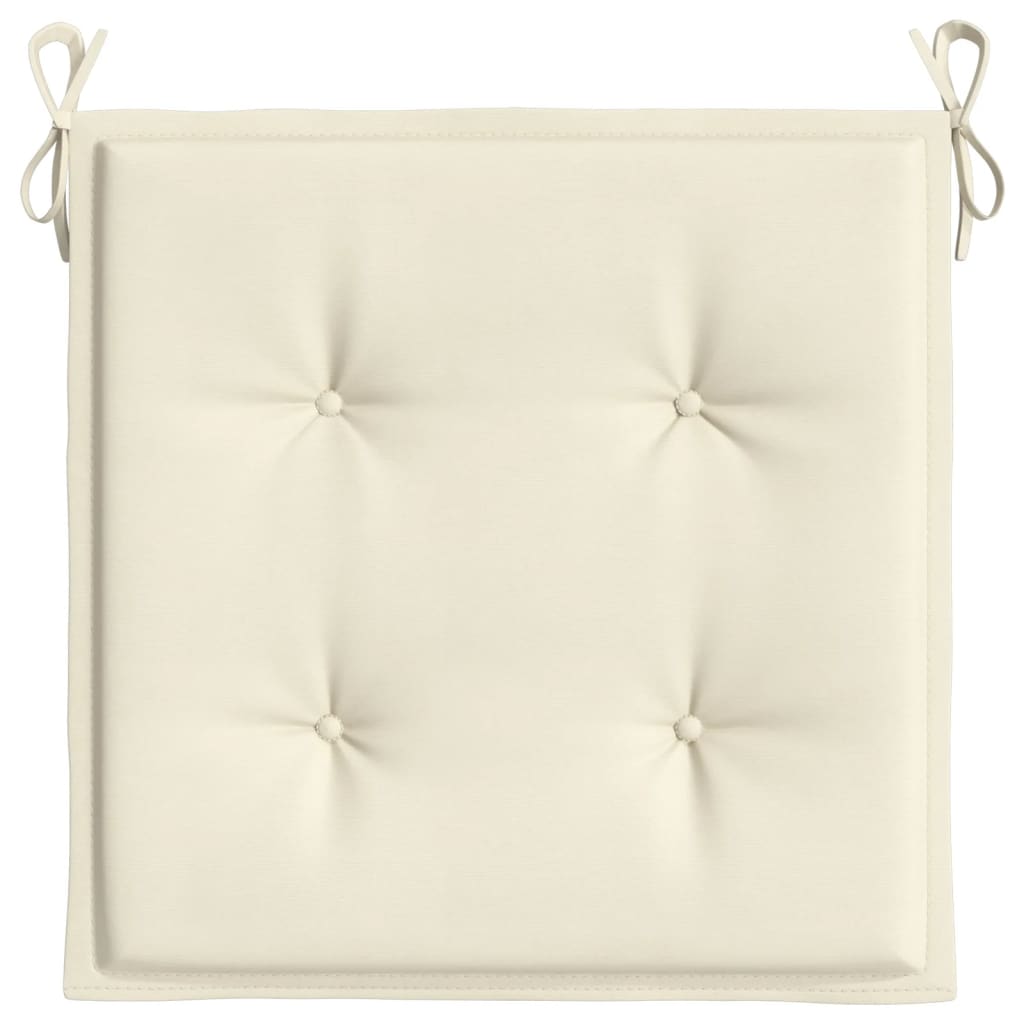 Almofadões p/ cadeiras jardim 2pcs 40x40x3 cm oxford cor creme