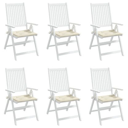 Almofadões p/ cadeiras jardim 6pcs 40x40x3 cm oxford cor creme