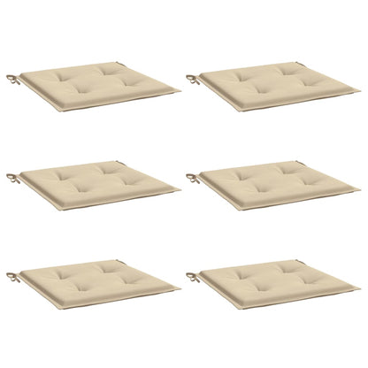 Almofadões p/ cadeiras jardim 6 pcs 40x40x3 cm oxford bege