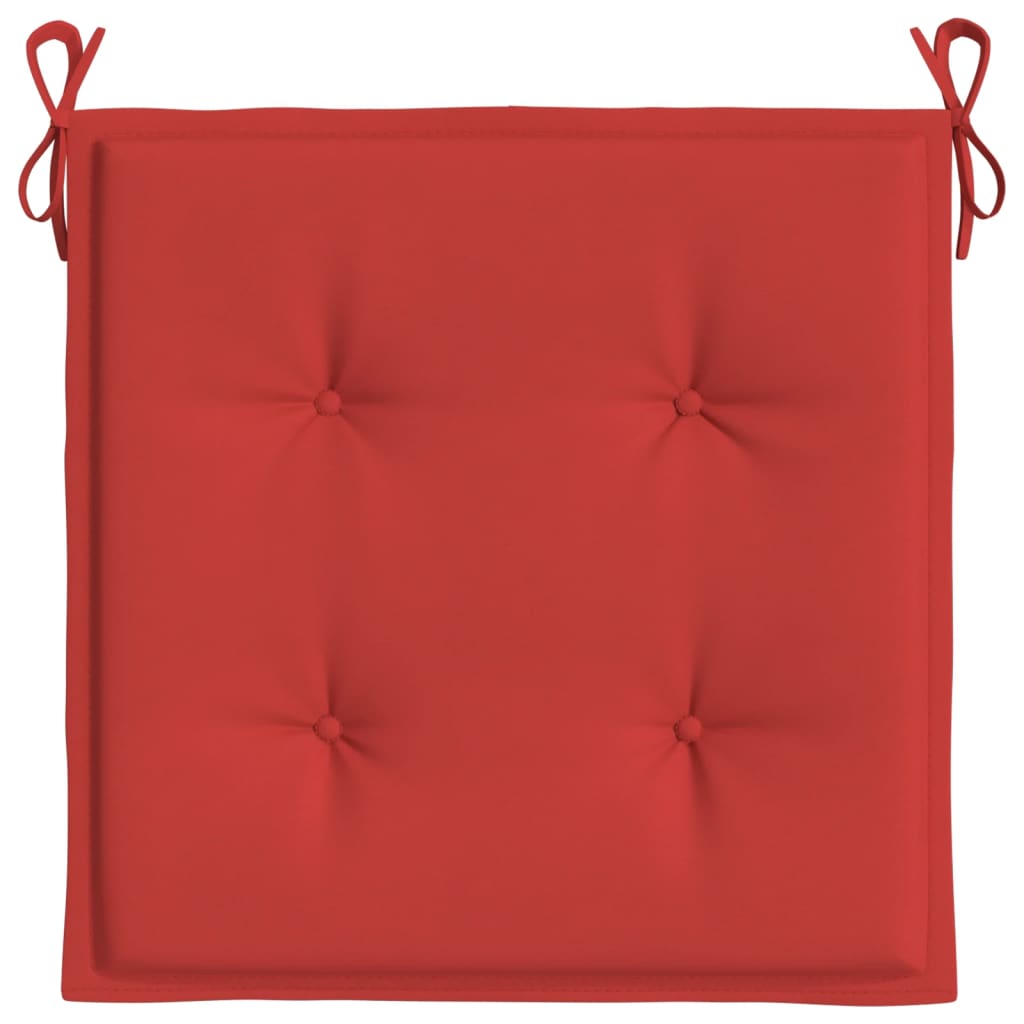 Almofadões p/ cadeiras jardim 2pcs 40x40x3 cm oxford vermelho