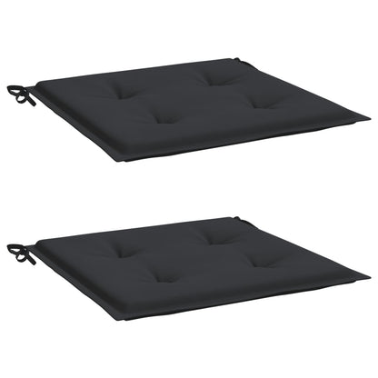 Almofadões p/ cadeiras jardim 2pcs 40x40x3 cm oxford preto