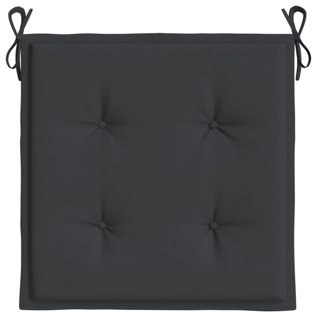 Almofadões p/ cadeiras jardim 2pcs 40x40x3 cm oxford preto