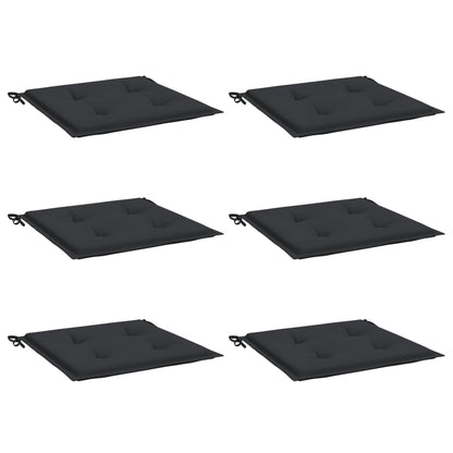 Almofadões p/ cadeiras jardim 6 pcs 40x40x3 cm oxford preto