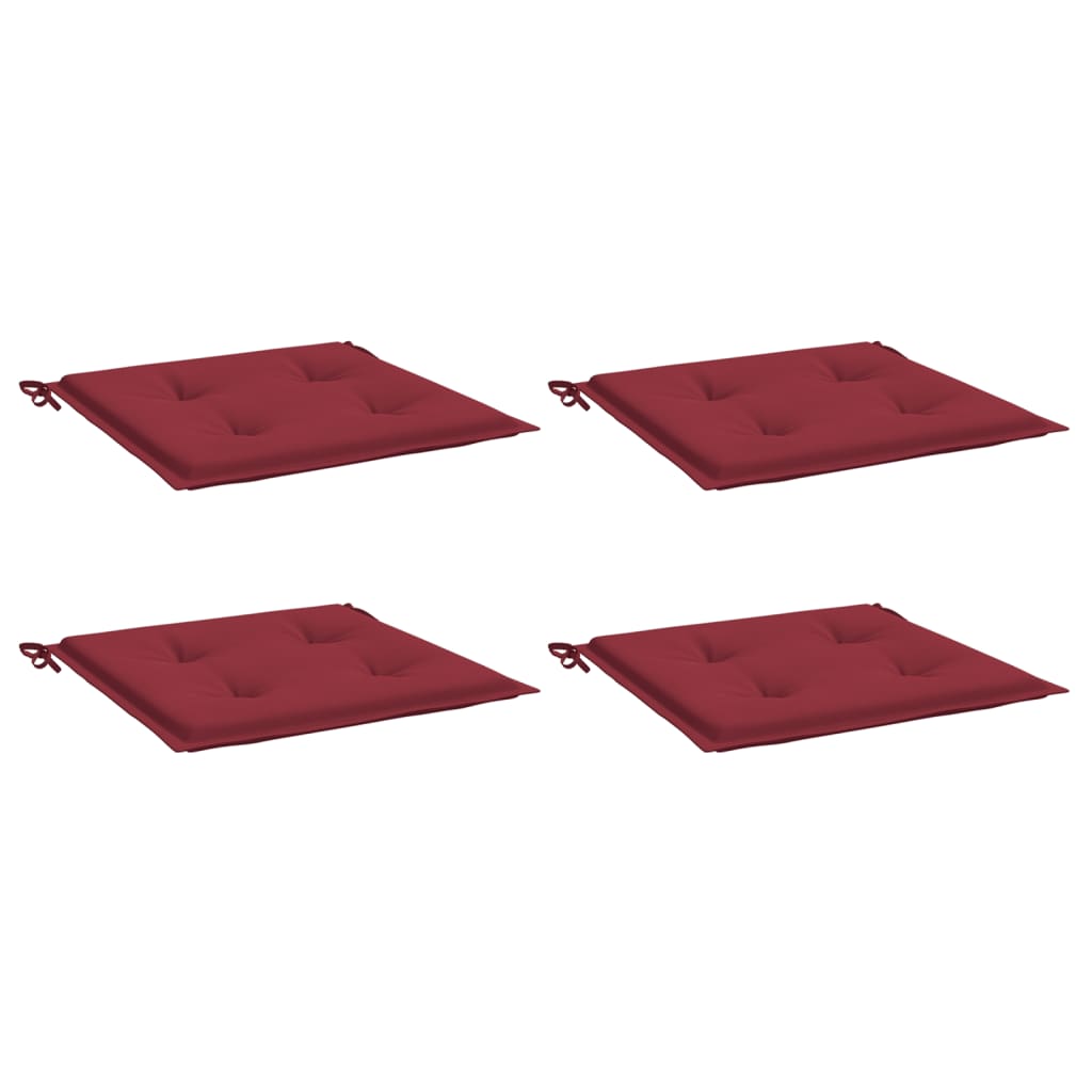 Almofadões p/ cadeiras jardim 4pcs tecido oxford vermelho tinto