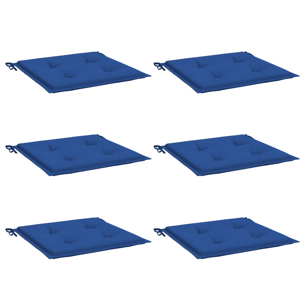 Almofadões p/ cadeiras jardim 6 pcs 40x40x3 cm oxford azul real