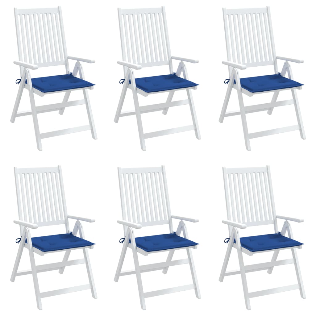 Almofadões p/ cadeiras jardim 6 pcs 40x40x3 cm oxford azul real