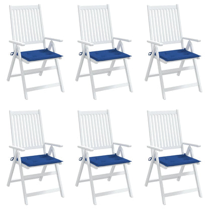 Almofadões p/ cadeiras jardim 6 pcs 40x40x3 cm oxford azul real