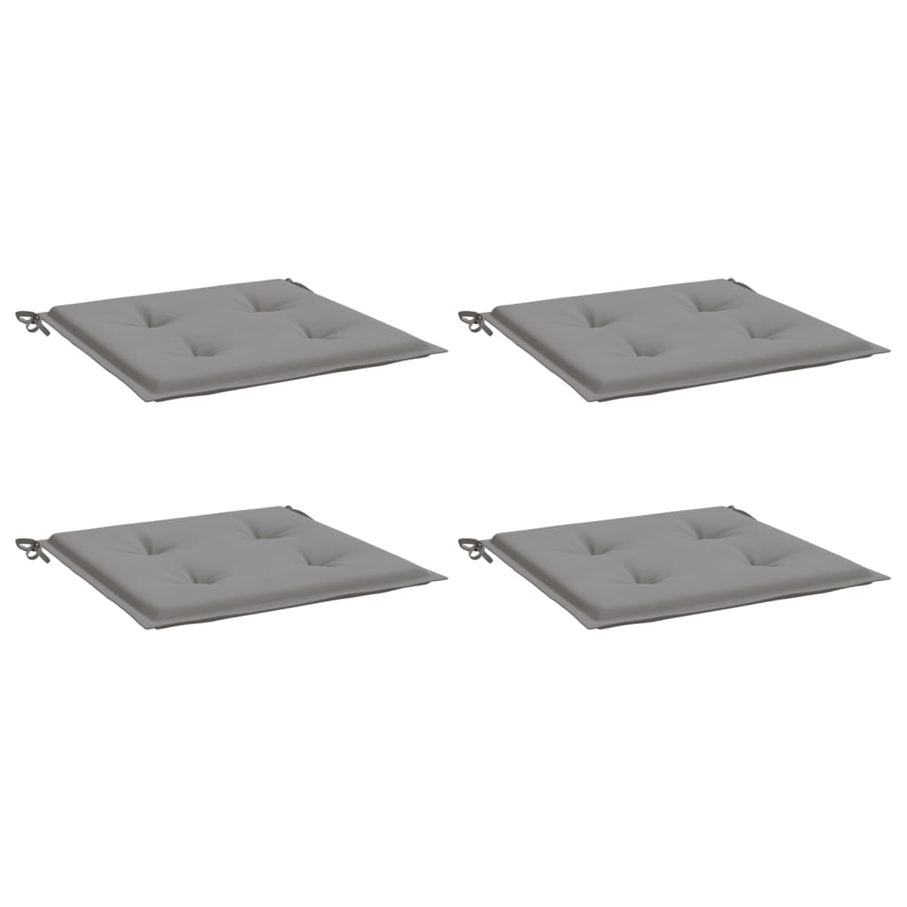 Almofadões p/ cadeiras de jardim 4 pcs tecido oxford cinza