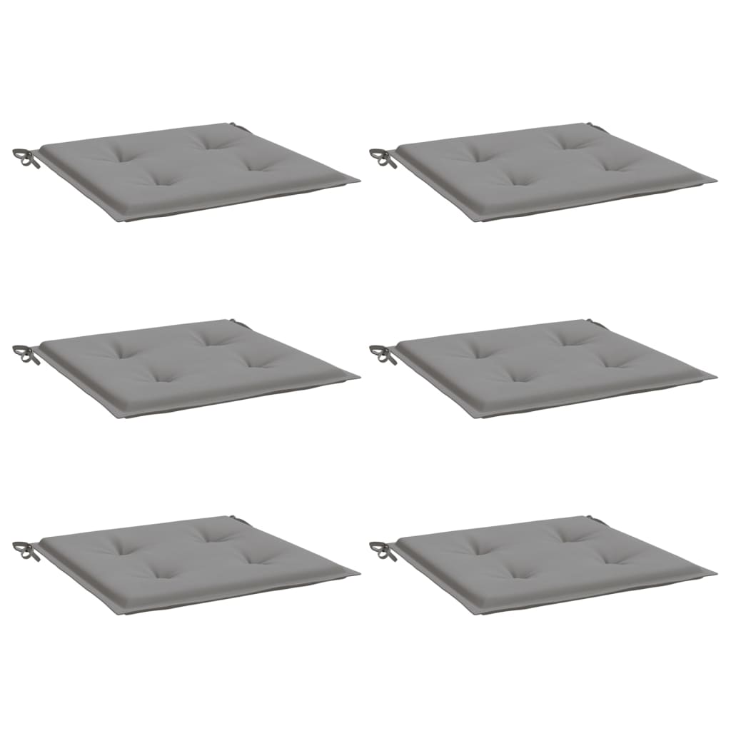 Almofadões p/ cadeiras de jardim 6 pcs tecido oxford cinza