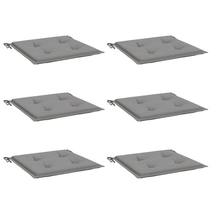 Almofadões p/ cadeiras de jardim 6 pcs tecido oxford cinza